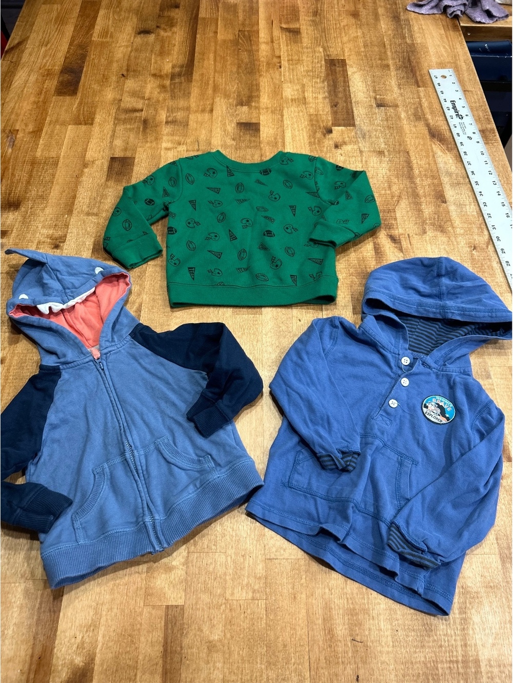 Toddler baby Boys' 3-Piece Hoodie and Sweatshirt Set Size 18 Months